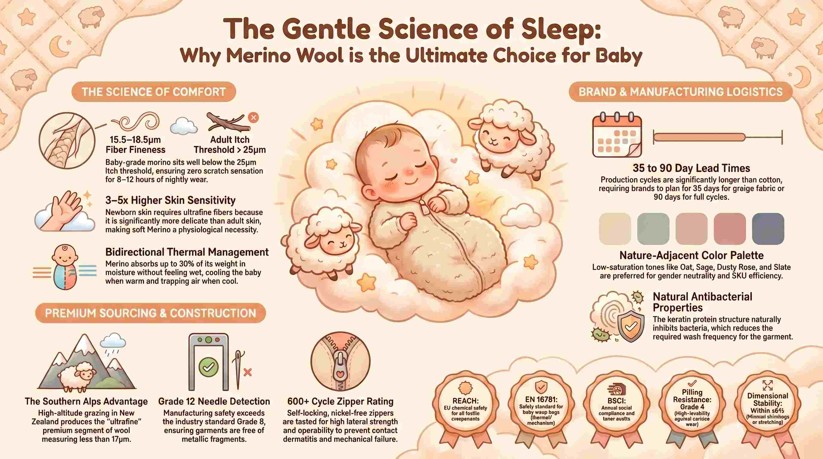 Benefits of Merino Baby Wool for sleeping bags and sleepsuits